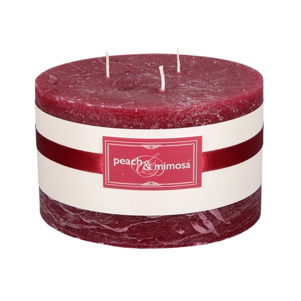 Dekoratívna sviečka Elegancia Broskyňa a mimóza, pr. 13 cm