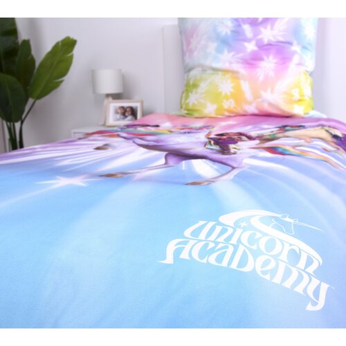 Herding Unicorn Academy bombažna posteljnina, 135x 200 cm, 80 x 80 cm