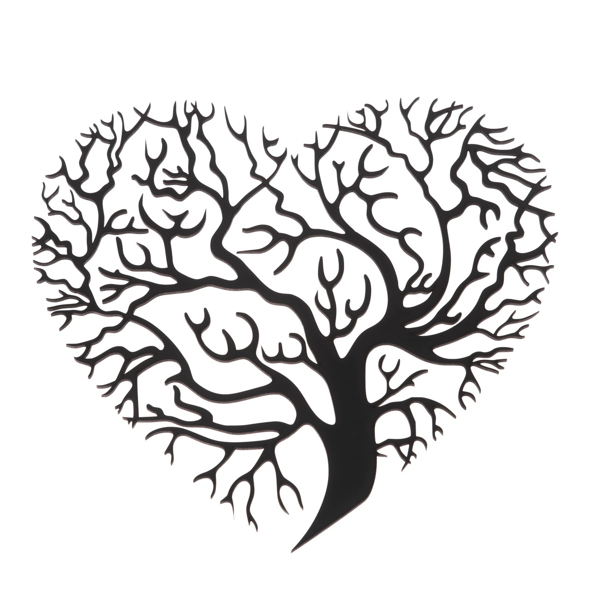 Decorațiune suspendată din lemn Copac în formă de inimă, 35 x 35 x 1 cm