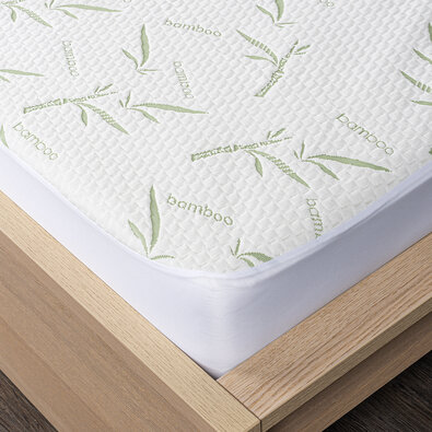 4Home Bamboo Matratzenschoner mit Saum, 90 x 200 cm + 30 cm