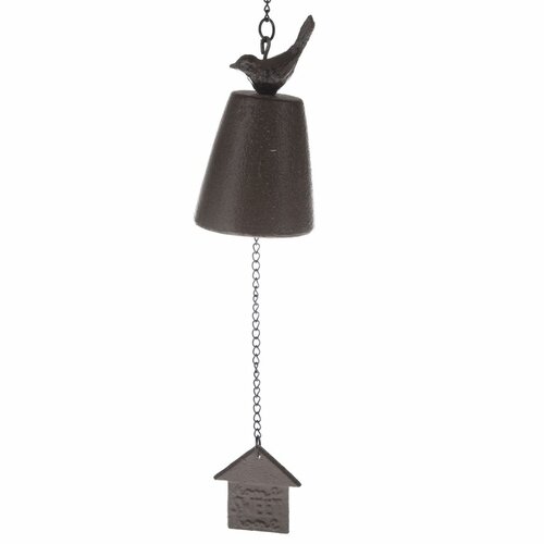 Öntöttvas csengő Sweet home barna, 8 x 49 cm