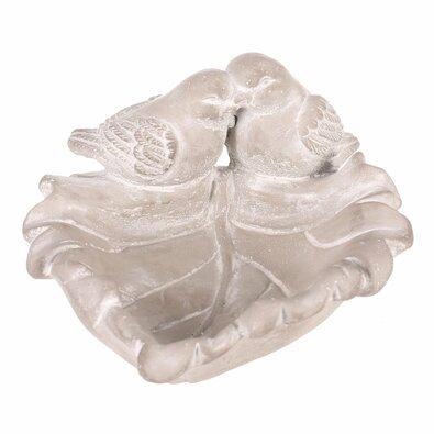 Beton madáretető Leaf, szürke , 21 x 17 x 9 cm