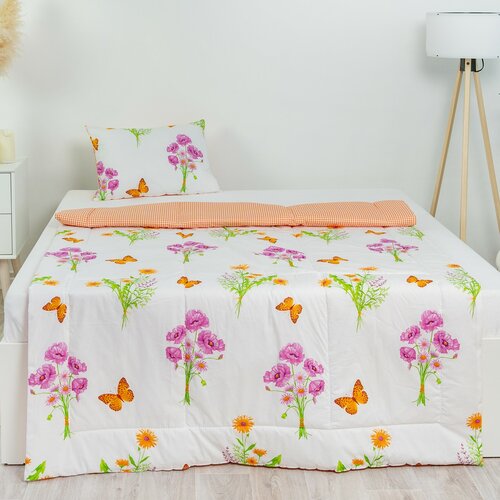 Stanex CLASSIC poletni set Pomlad oranžna, 140 x200 cm, 40 x 60 cm