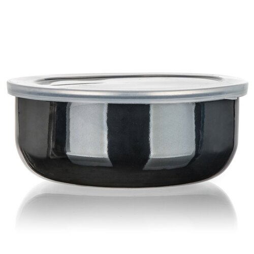 Banquet-Set Emaille-Schalen METALLIC Black, 8 Stück