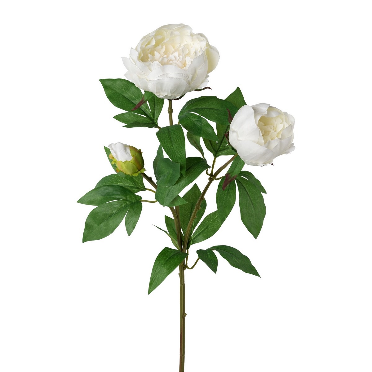 Poza Floare artificiala Bujor, alb, 70 cm