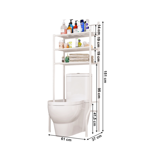 Regal über der Toilette REMIN, Weiß
