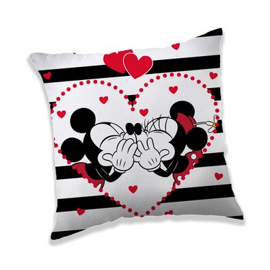 Jerry Fabrics Obliečka na vankúšik Mickey a Minnie in Stripes, 40 x 40 cm