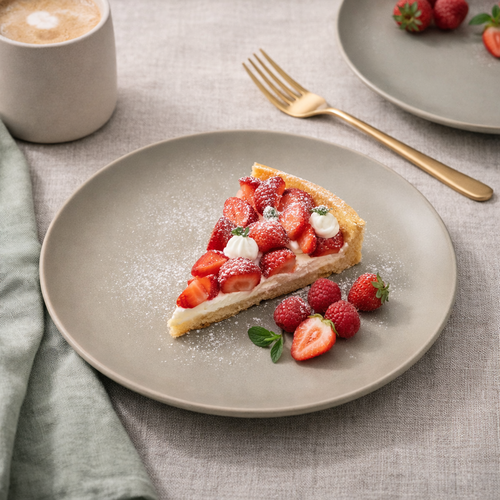 Talerz deserowy Allier, zielony, 20 x 2,5 cm, kamionka