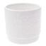 Ceramiczna osłonka na doniczkę Shells, biały, 13,5 x 12,5 x 12 cm