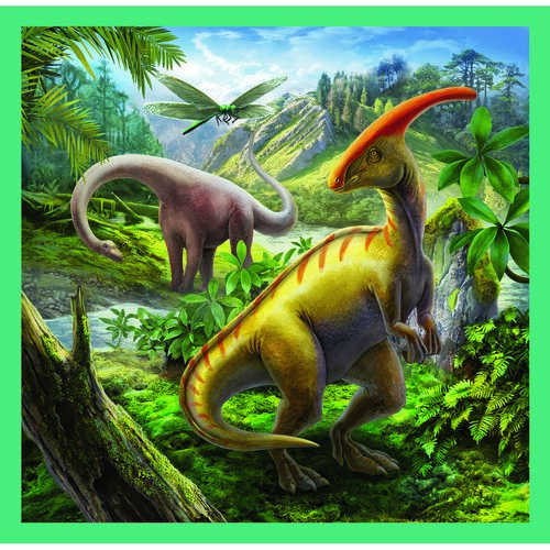 Trefl Puzzle Neobyčejný svět dinosaurů, 3 ks