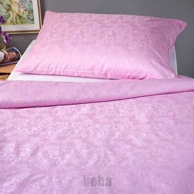 Veba Geon Buborékok damaszt ágynemű, rózsaszín, 140 x 220 cm, 70 x 90 cm