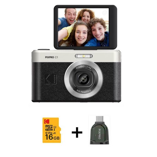 KODAK C1 Pixpro kompaktní fotoaparát, černá