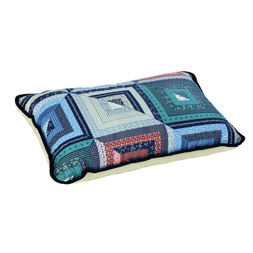 Vlněný polštář Merino patchwork, 40 x 60 cm