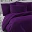 Saténové povlečení Luxury Collection tmavě fialová, 200 x 200 cm, 2ks 70 x 90 cm