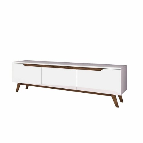 Stolik pod telewizor Dita White and Walnut