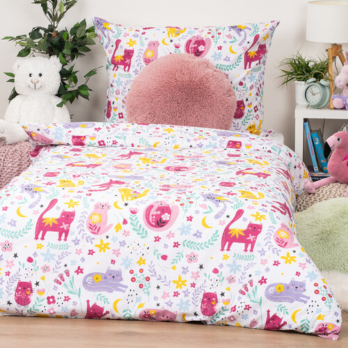 Lenjerie de pat din bumbac pentru copii 4Home Playful Paws, 140 x 200 cm, 70 x 90 cm