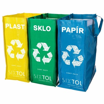 Sixtol Vrečke za ločeno zbiranje odpadkov SORTEASY 3 SLIM, 18 x 30 x 40 cm, 3 x 22 l, 3 kos