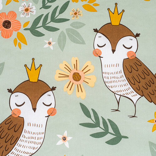 4Home Otroško bombažno posteljnino Owlet, 140 x200 cm, 70 x 90 cm