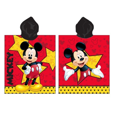 Ponczo dziecięce Mickey star, 50 x 115 cm