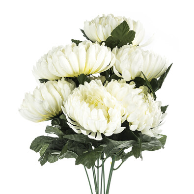 Sztuczna wiązanka Chryzantema, biały