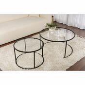 Set de măsuțe de cafea Aurum Black 80 cm, 2buc.