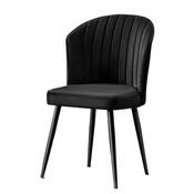Zestaw krzeseł do jadalni Rubi Black and Black, 2 szt.