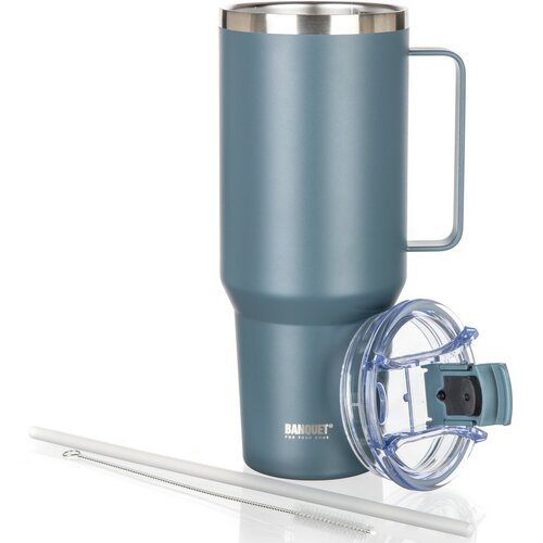 Banquet Termohrnek nerezový s uchem Twain 1200 ml, tmavě šedá