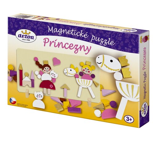 Detoa Puzzle magnetyczne Księżniczki, 33 x 23 x 3,5 cm