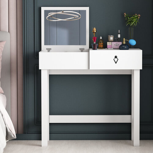 Măsuță cosmetică Nero White