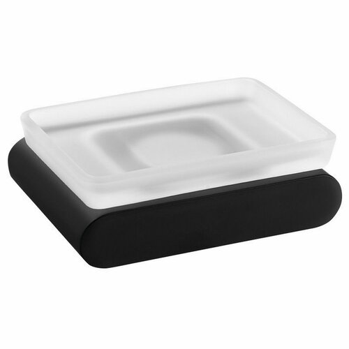 SAPHO RF002/15 Flori szappantartó, fekete matt/, tejes üveg akciós termékkép 1