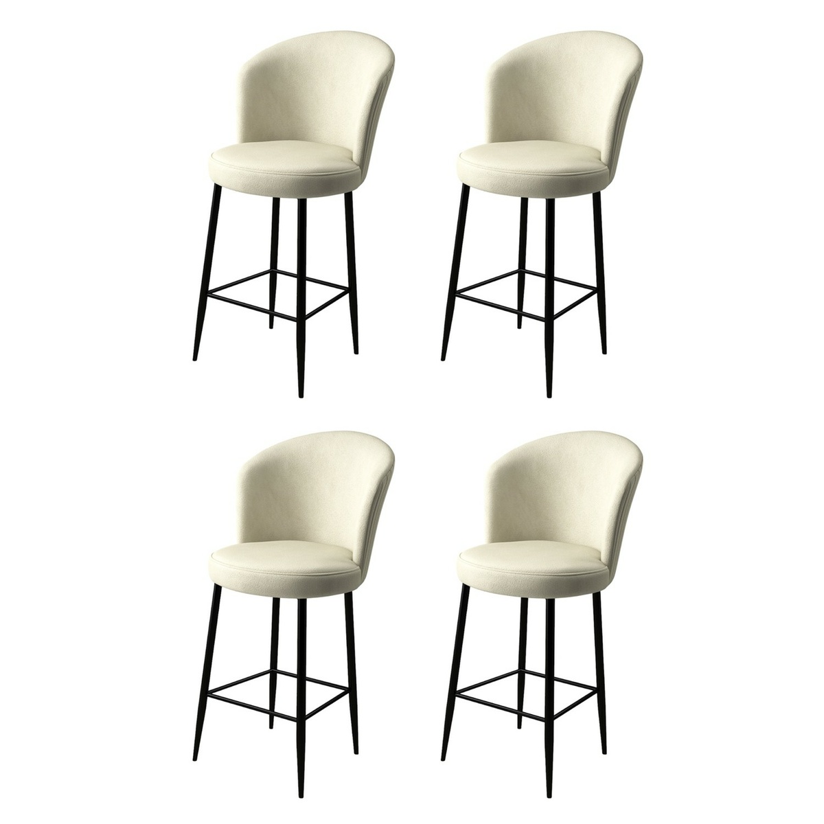 Set de scaune de bar Alte Cream, 4 buc., crem deschis, 4 buc