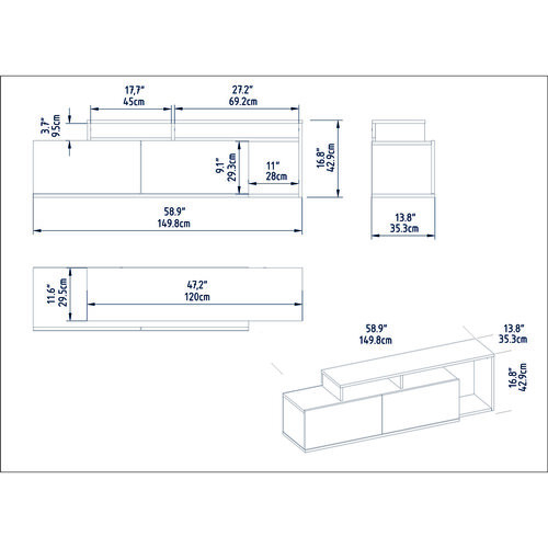 Televízny stolík Nexera Black