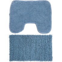 Sada koupelnových předložek modrá, 50 x 70 cm, 40 x 50 cm