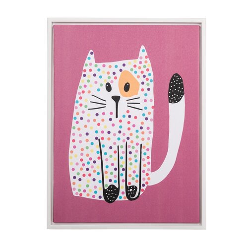 Slika na platnu Dotted kitten roza, 30 x 40 cm