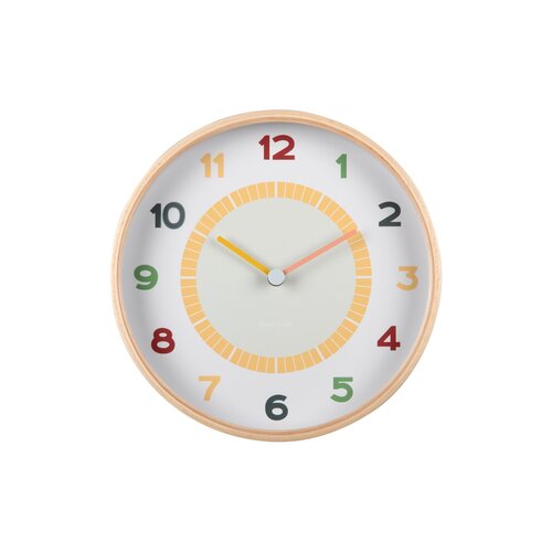Karlsson 5962MC designerski zegar ścienny żółty,średnica 25 cm
