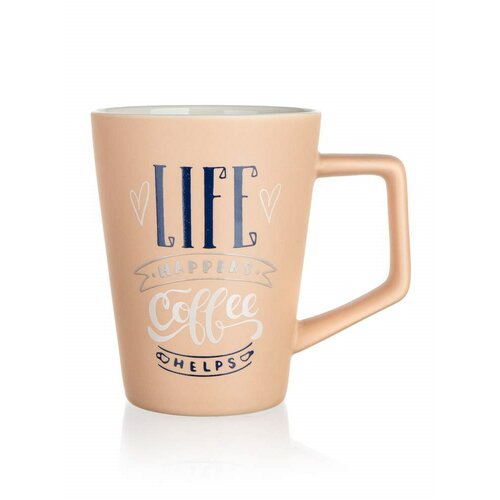 Banquet 4-delni komplet keramičnih vrčev LIFECOFFEE, 450 ml