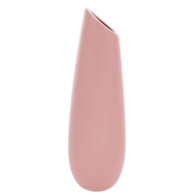 Keramična vaza Drop, 7 x 26 x 7 cm, roza