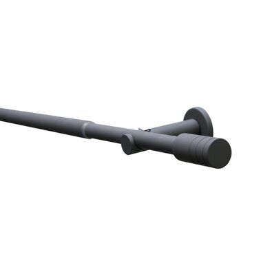 Karnisz regulowany komplet ELBA Walec 19/16 mm, 120 - 210 cm, łupkowy