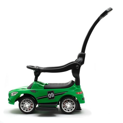 Baby Mix Odpychacz dla dzieci z dźwiękiem i prowadnicą Racer, zielony