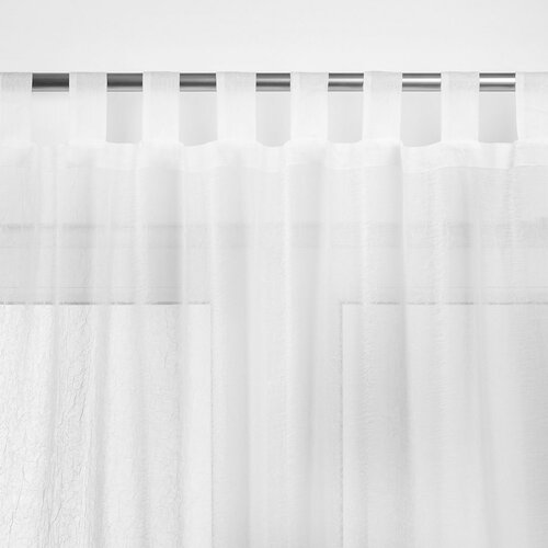 Homede Záclona Kresz Loops, bílá, 140 x 290 cm