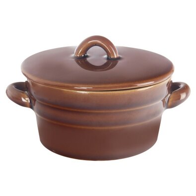 Orion Oală ceramică pentru untură cu capac 0,34 l
