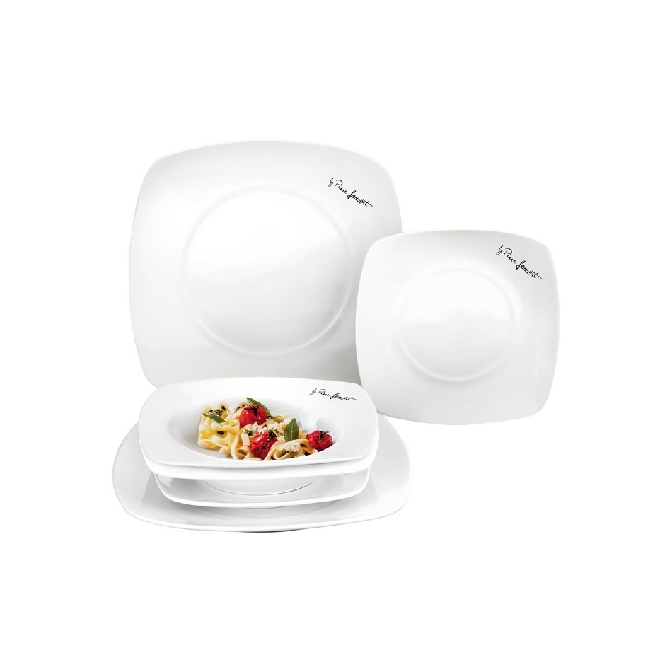 Lamart LT9002 6-dielna jedálenská súprava tanierov Dine, štvorec