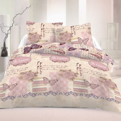 Lenjerie de pat Romantic Luxury Collection, pentru 2 persoane, 200 x 200 cm, 2 buc. 70 x 90 cm