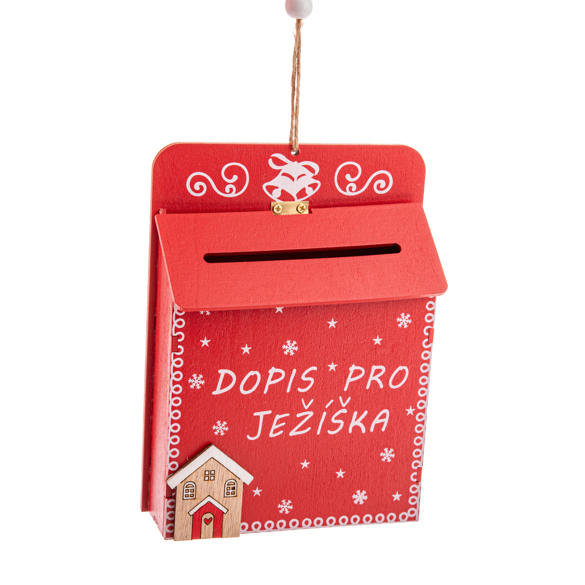 Drevená schránka na listy List pre Ježiška