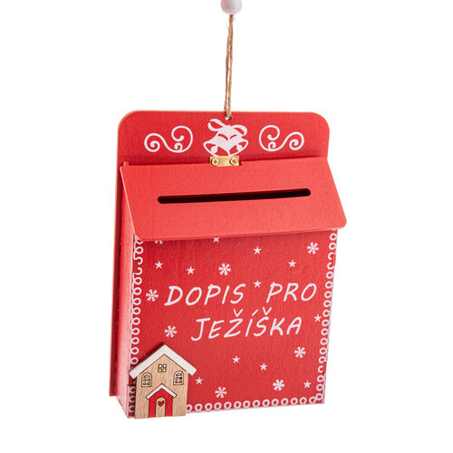 Drevená schránka na listy List pre Ježiška