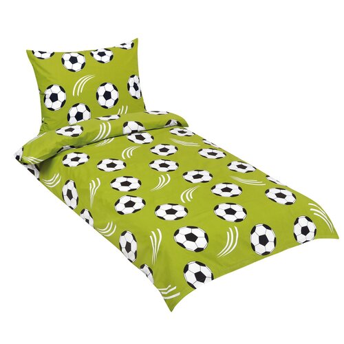Bellatex Baumwollbettwäsche Junior Fußball, 140 x 200 cm, 70 x 90 cm