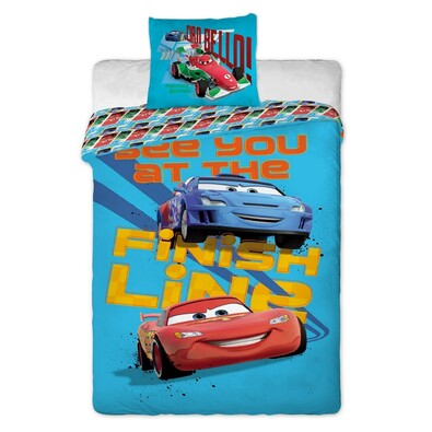 Dziecięca pościel bawełniana Cars, 140 x 200 cm, 70 x 90 cm