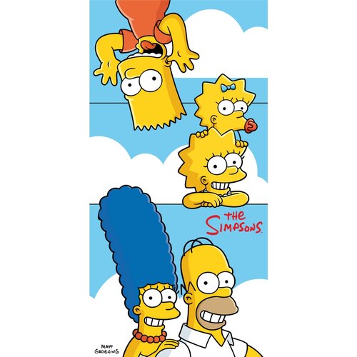 Osuška The Simpsons family clouds, 70 x 140 cm