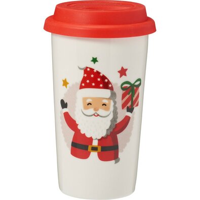 Kameninový pohár s víčkem Santa 400 ml