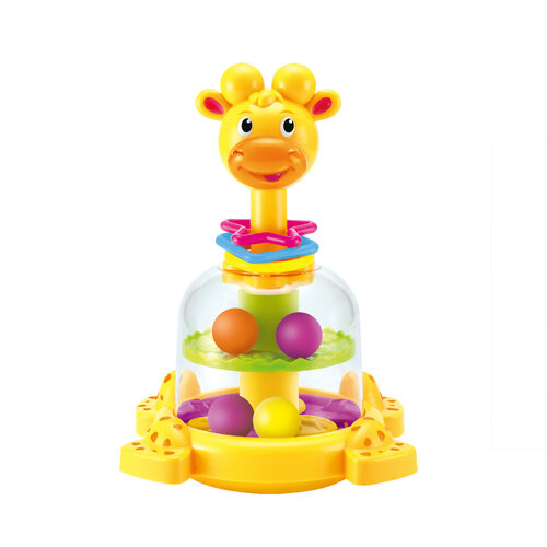 Joc cu biluțe Rappa Girafă, Galben, 26 cm